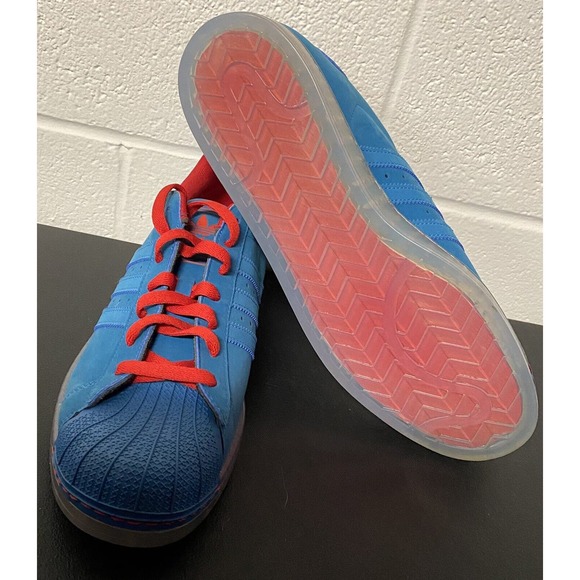Adidas Superstar clam shell toe ART Q32969 Men's 13 Blue/red/clear - Picture 3 of 6